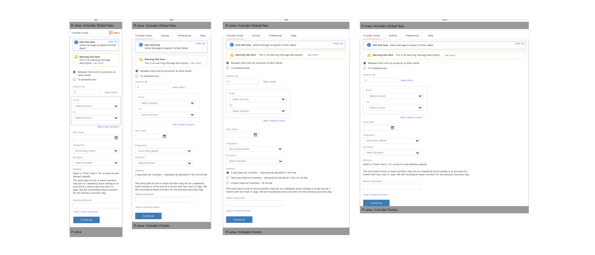 TransferNow Responsive UI